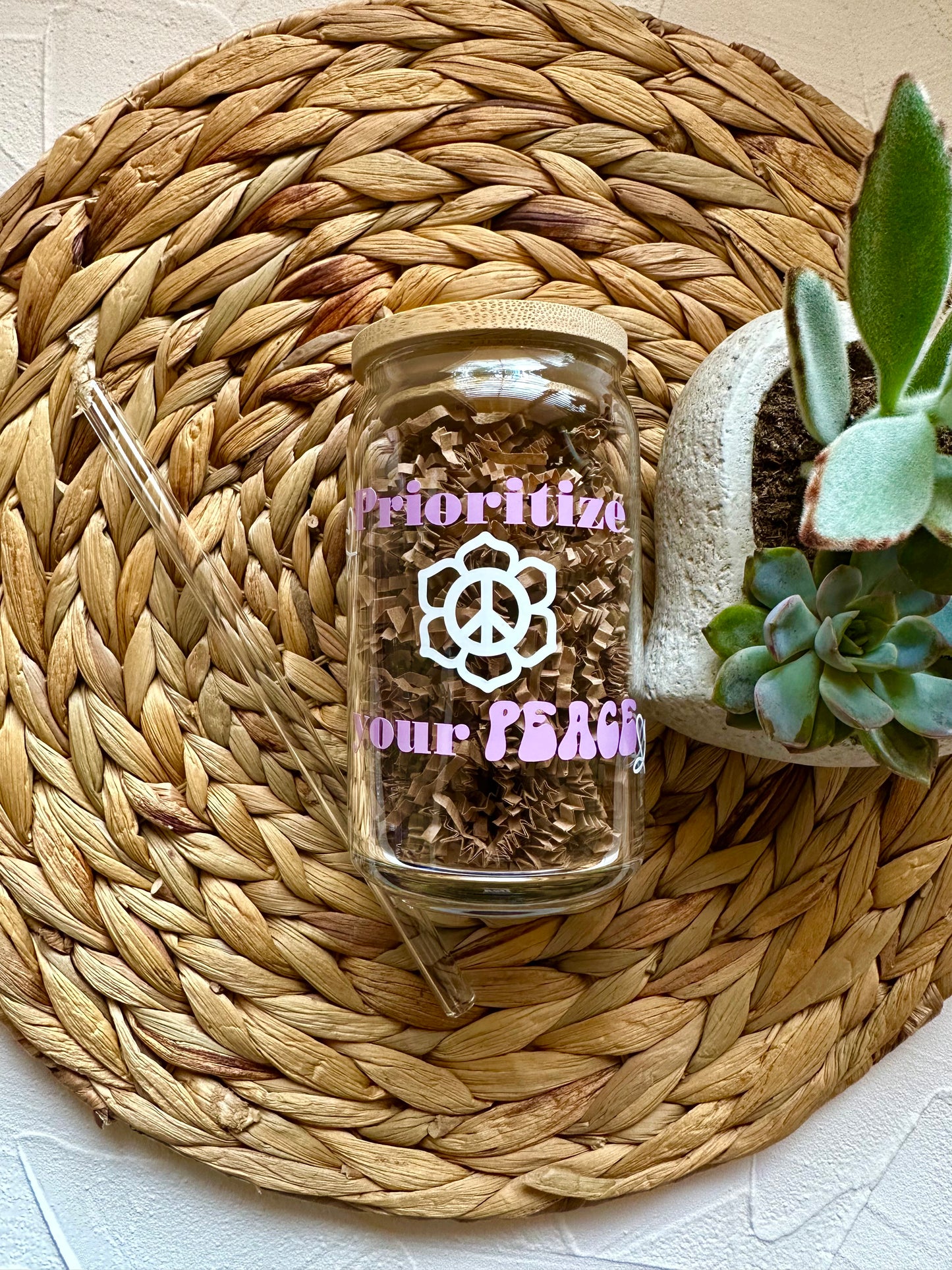Prioritize your Peace Glass