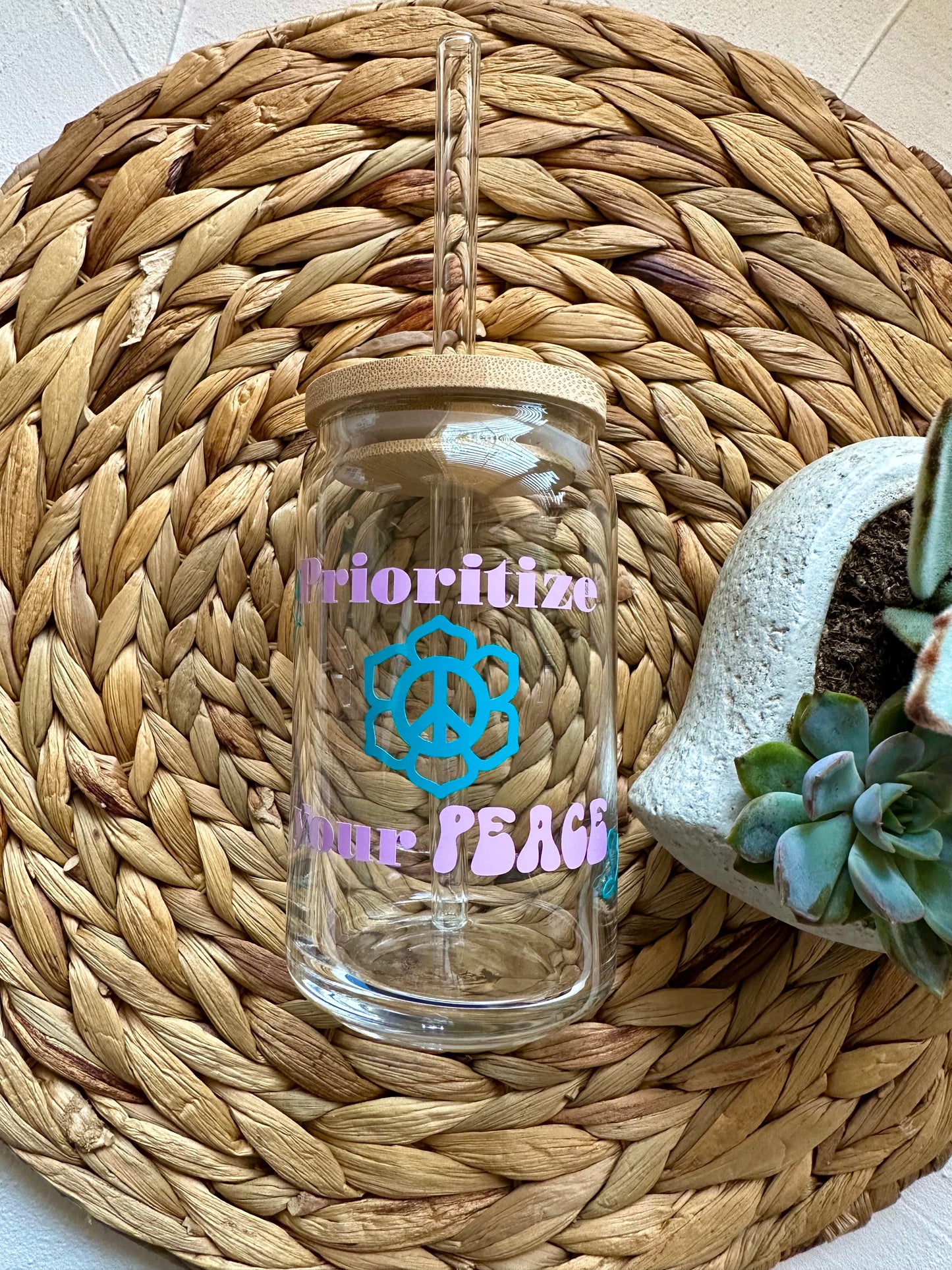Prioritize your Peace Glass
